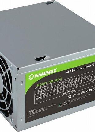 Блок питания atx gamemax gm-400-8cm atx 400w 80 plus bronze