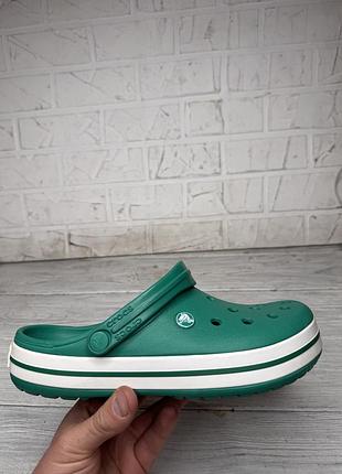 Летние зеленые crocs кроксы m7 w9