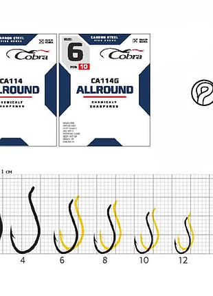 Крючки cobra allround сер. ca114g разм. 014 10шт.