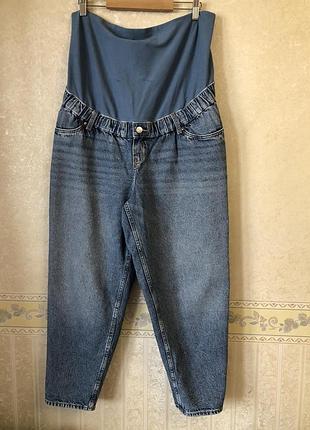 👖 джинсовые капри для беременных, мом, размер l, xl, интересного цвета для лета и рсени