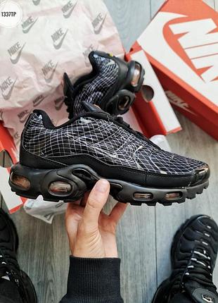 Мужские чёрные кроссовки nike air max tn black web х эйр макс тн 42