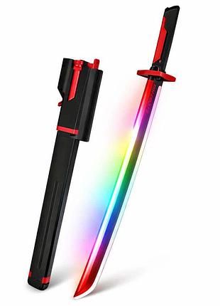Світловий меч катана led 80 см dark knife — іграшковий rgb меч з парою, іскрами та зміною кольорів, акумуляторний