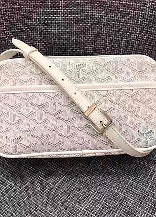 Goyard crossbody біла світла сумка гоярд