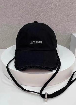 Бейсболка jacquemus кепка жакмю чорна / коричнева