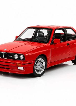 Металлическая модель bmw m3 e30 красная 1:24 - свет, звук, инерция, двери открываются