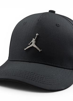 Бейсболка-кепка pu snapback черная rip-stop с перфорацией, летняя унисекс, регулируемая 56-59 см