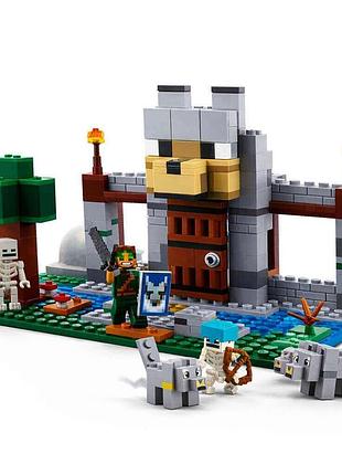 Конструктор minecraft 312 деталей — будинок з вовком та фігурками, пластиковий ігровий набір, арт. 11842, 8+