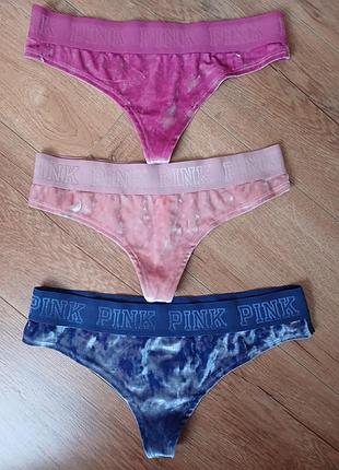 Комплект трусики стринги victoria's secret, оригинал. р s/m