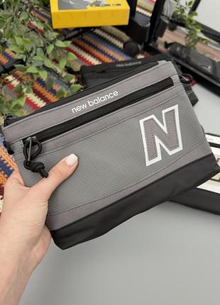 New balance сумка через плече / сумка на плече / нью беленс / ню беленс / сумки / чоловічі сумки через плече / сумка чоловіча сірий
