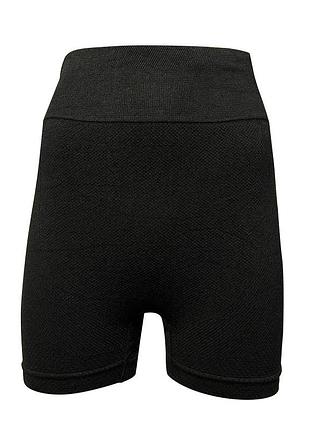 Шорти жіночі lesko 545# чорний m безшовні для фітнесу пушап push up 3 шт.