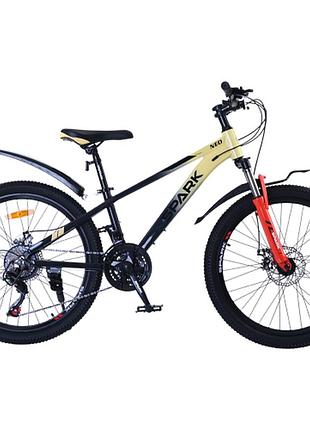 Велосипед spark neo (колеса – 24", алюминиевая рама – 12") бежевый с темно-синим