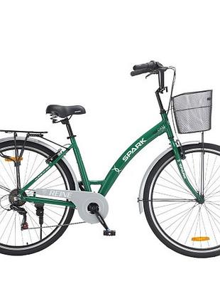 Велосипед spark city reine (колеса - 28", алюмінієва рама - 18") зелений