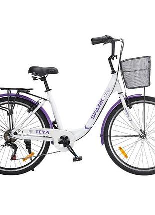 Велосипед spark city teya (колеса – 26", алюминиевая рама – 17") белый