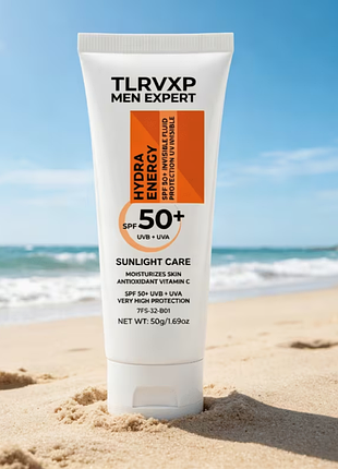 Мужской спортивный солнцезащитный крем tlrvxp men expert spf 50+ (50 г), ультралегкий флюид