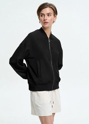 Бомбер жіночий чорного кольору, 2xl