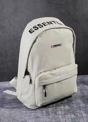 Світлий рюкзак essentials бежевий молочний