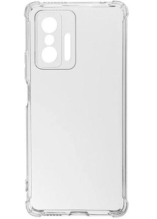 Чехол-накладка getman ease logo tpu для xiaomi 11t / xiaomi 11t pro , прозрачный защитный кейс с усиленными углами, защитой камеры