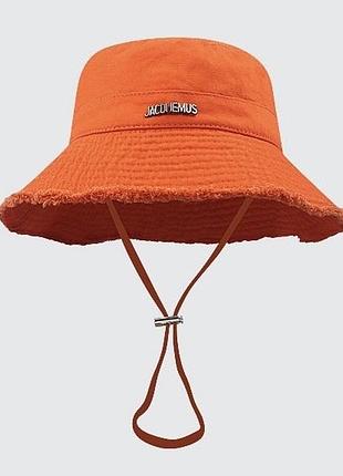 Панама jacquemus le bob artichaut hat / жакмю помаранчевий