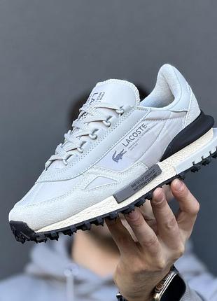 Чоловічі кросівки лакоста стильні повсякденні lacoste elite active t 45