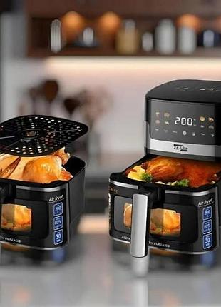 Фритюрница с двумя тэнами и силиконовой формой 8л 2200вт zepline zp-00351 черная
