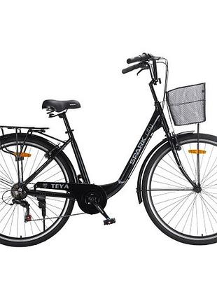 Велосипед spark city teya (колеса - 28", алюмінієва рама - 18") чорний
