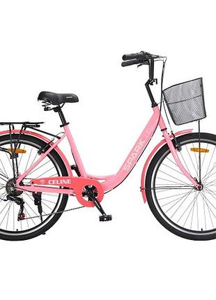 Велосипед spark city celine (колеса – 26", алюминиевая рама – 17") розовый
