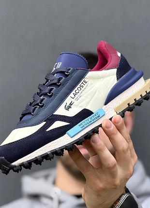 Мужские кроссовки лакоста стильные повседневные lacoste elite active t 40 43