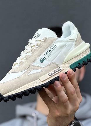 Чоловічі кросівки лакоста стильні повсякденні lacoste elite active t 40