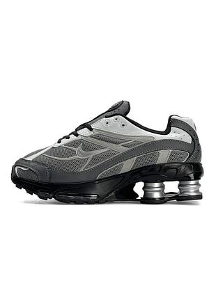 Чоловічі кросівки nike x supreme shox ride 2 sp grey white black