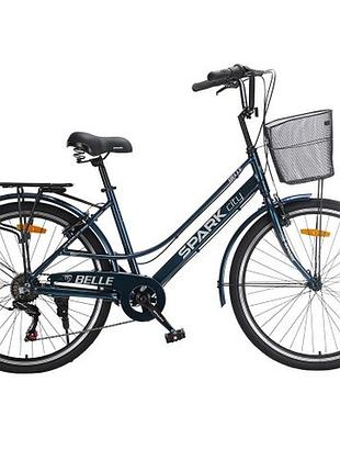 Велосипед spark city belle (колеса – 26", алюминиевая рама – 17") темно-синий