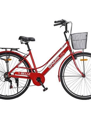 Велосипед spark city belle (колеса - 28", алюмінієва рама - 18") червоний