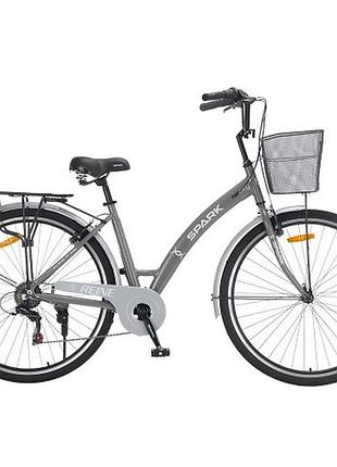 Велосипед spark city reine (колеса - 28", алюминиевая рама - 18") серый