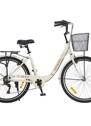 Велосипед spark city teya (колеса - 26", алюминиевая рама - 17") бежевый