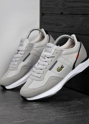 Чоловічі кросівки лакоста стильні повсякденні lacoste t-clip 44