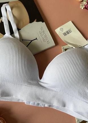 Топ бюстгальтер без косточек s/m, белый