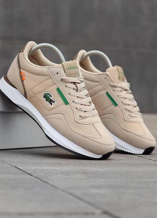 Чоловічі кросівки лакоста стильні повсякденні lacoste t-clip 40
