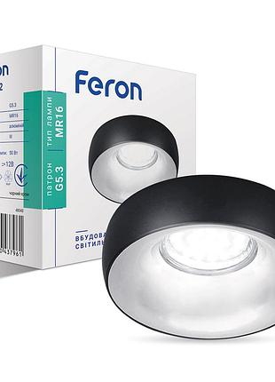 Встроенный светильник feron dl1842 под лампу черный хром