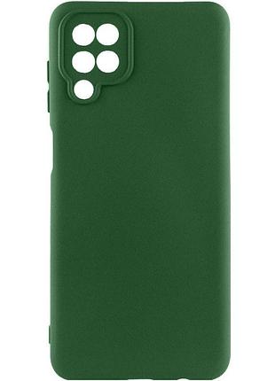 Чехол tpu getman liquid silk full camera для samsung galaxy a12 зеленый / dark green