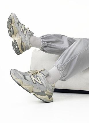 Женские летние кроссовки new balance 9060 grey/beige