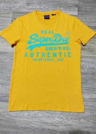 Чоловіча футболка superdry з принтом, розмір м, 100% бавовна