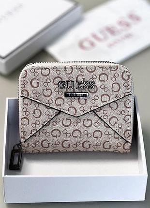 Жіночий маленький гаманець guess (7595-1) light beige