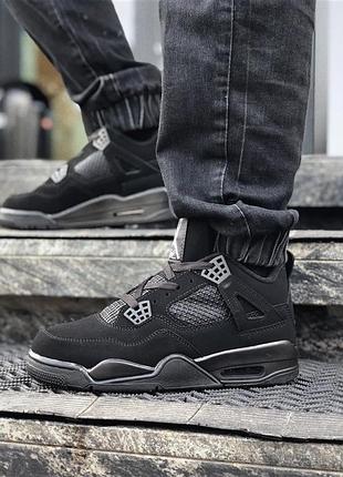 Мужские кроссовки найк аир джордан nike air jordan 4 retro - black cat