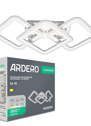 Світлодіодна накладна люстра ardero al6143ard madeira 54вт білий