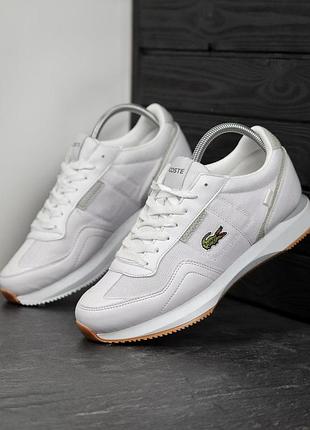 Чоловічі кросівки лакоста стильні повсякденні lacoste t-clip 41
