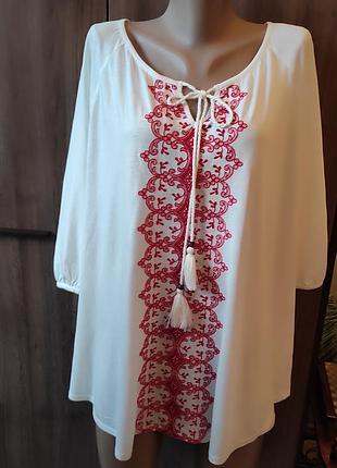Блуза женская с вышивкой next pp 22 eur 50 трикотаж