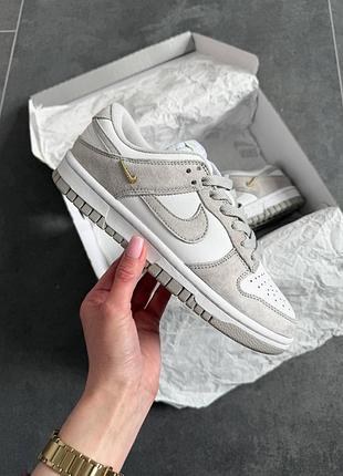 Женские кроссовки найк данк стильные повседневные nike dunk low sail grey white 37