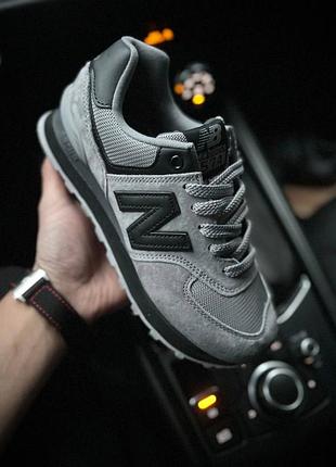 Кроссовки женские new balance 574 gray &amp; black