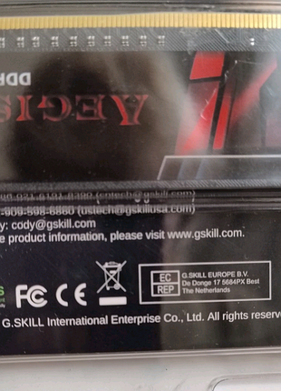 Оперативна пам'ять g.skill aegis ddr4 16gb (2x8gb) 3200mhz — нова