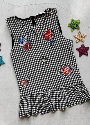 Блуза marks &amp; spencer с аппликациями бирка 8-9 лет