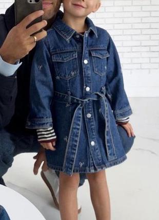 Невероятно стильное джинсовое платье zara 6(116)